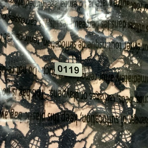 Navy‎ Lace Overlay Dress - Picture 13 of 13